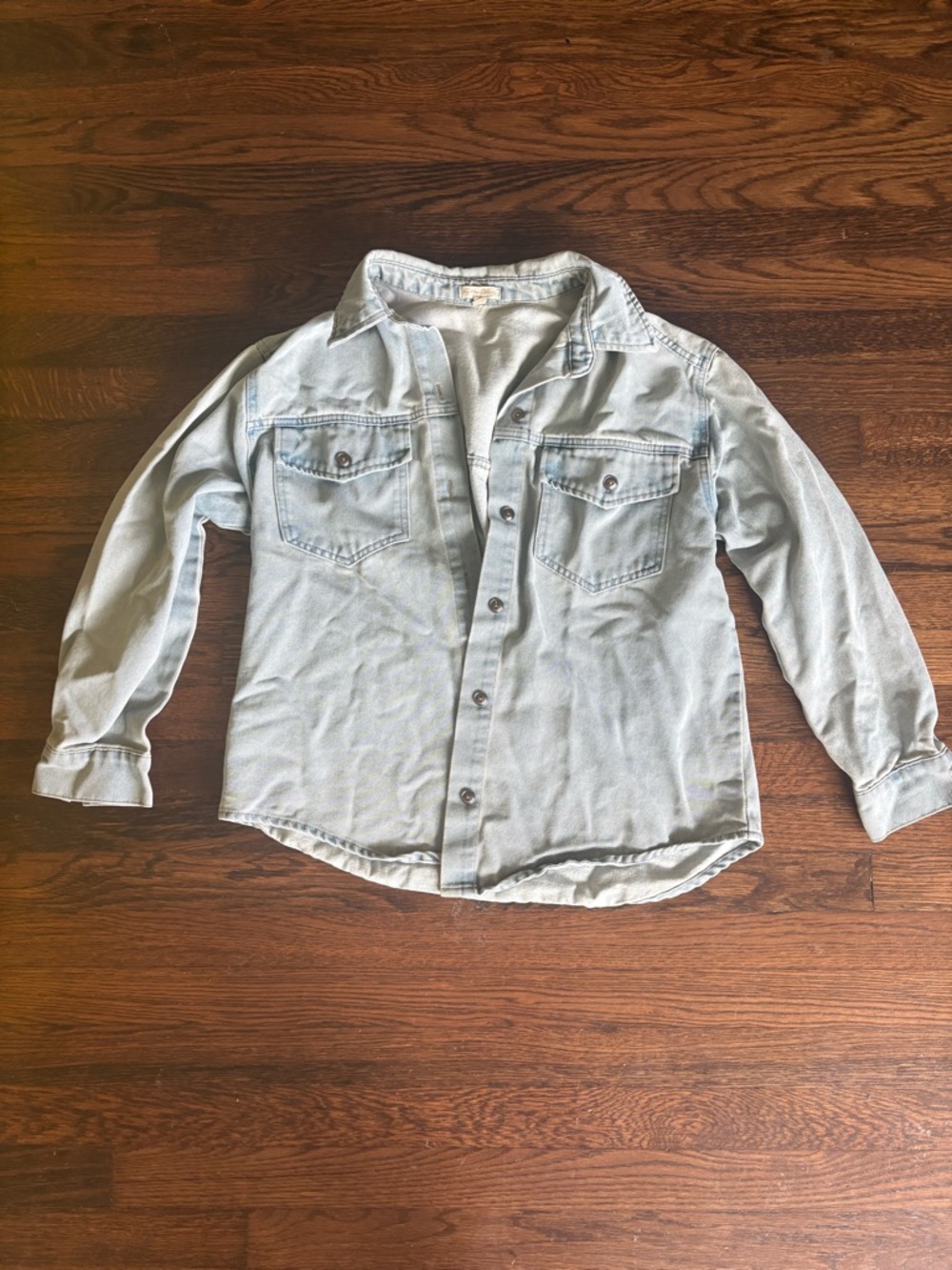 By the river denim button down shirt